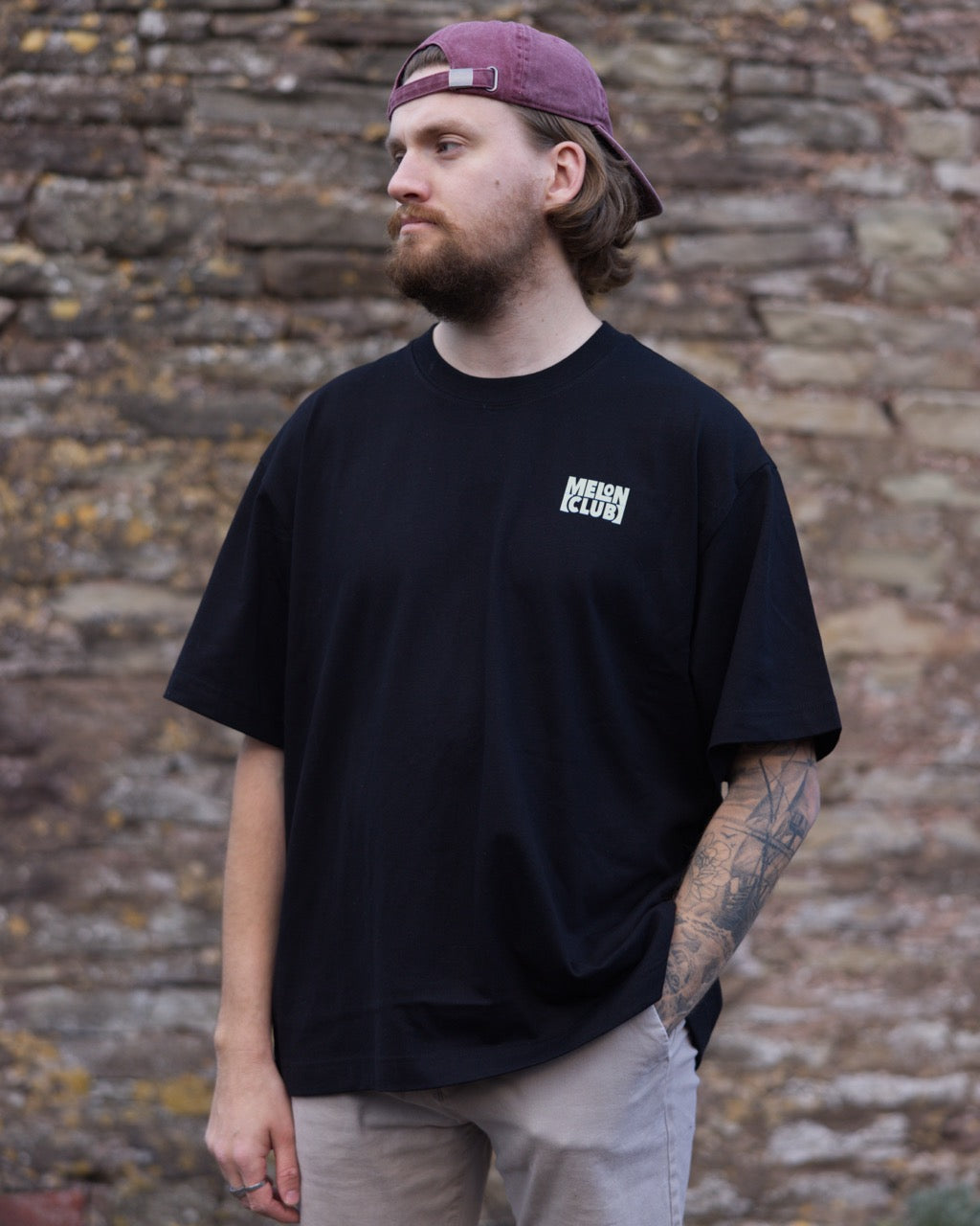 Protect the Planet Ride With Nature// Heavy Black T-shirt // 240gsm // Front Lifestyle // MelonClub